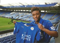 Football Demarai Gray signed 12x8 colour photo pictured after signing for Leicester City. Demarai