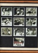 Boxing The Great Heavyweights 15x14 mounted cigarette cars collection full set of 10 mounted