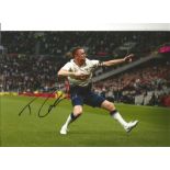 Football Robbie Keane 12x8 signed colour photo pictured in action while playing for Tottenham