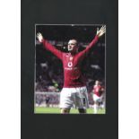 Football Wayne Rooney signed 16x12 mounted colour photo pictured in action for Manchester United.
