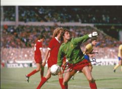 Football Ray Clemence signed 12x8 colour photo pictured in action for Liverpool. Raymond Neal "