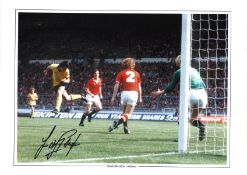 Frank Stapleton Signed Arsenal Fa Cup Final 12x16 Photo. Good Condition. All signed pieces come with