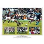 Football Dimitri Payet signed 16x12 colour montage photo pictured scoring his amazing solo effort