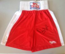 Boxing David Haymaker Haye signed Red Lonsdale Boxing Shorts. David Deron Haye (born 13 October