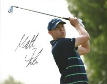 Golf Matt Fitzpatrick 10x8 signed colour photo. Good Condition. All signed pieces come with a