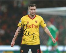 Tom Cleverley Signed Watford 8x10 Photo. Good Condition. All signed pieces come with a Certificate