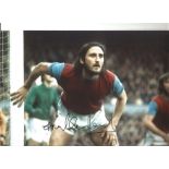 Football Frank Lampard Snr signed 10x8 colour photo pictured while playing for West Ham United. Good