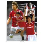 Football Bryan Robson signed 16x12 colour montage photo dedicated. Bryan Robson OBE (born 11 January
