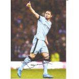 Football Frank Lampard signed 12x8 colour photo pictured while playing for Manchester City. Good