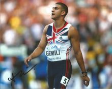 Athletics Adam GemIli 10x8 signed colour photo. Good Condition. All signed pieces come with a