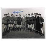 Wilf Mcguiness Signed Manchester United Busby Babes 12x16 Photo. Good Condition. All signed pieces