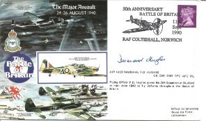 Air Vice Marshal F D Hughes signed The Major Assault cover RAFA 10. 29p GB stamp. 50th Anniversary