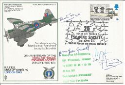 Rare WW2 Resistance leaders signed RAF Duke of Yorks Lysander RAF cover SC28. Inc Jean Greindl aka