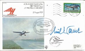 Flugkapitan Erich Warsitz signed 40th Anniversary of the First Flight by a Jet Propelled Aircraft