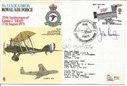 WW2 Top Nightfighter ace John Cunningham signed 1973, 20th ann Comet cover. He was the test pilot