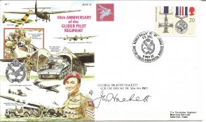 General Sir John Hackett signed 50th Anniversary of the Glider Pilot Regiment cover AF7 JS(AC)61.