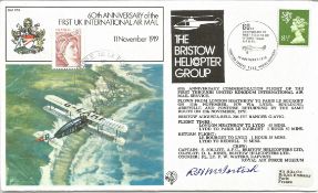 Wing Commander R H McIntosh signed 60th Anniversary of the First UK International Air Mail cover RAF