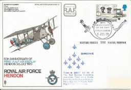 Royal Air Force Hendon 50th Anniversary of First RAF Air Display Hendon 3rd July 1920 unsigned FDC