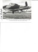 Engineer Max Daetwyler signed 6 x 4 inch b/w photo of the Gloster E28/39 jet. Good Condition. All
