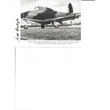 Engineer Max Daetwyler signed 6 x 4 inch b/w photo of the Gloster E28/39 jet. Good Condition. All