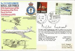 Nicholas Monserrat signed No 203 Squadron RAF 65th Anniversary of the Formation of the First Naval