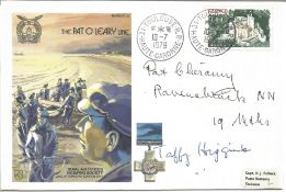 Taffy Higginson DFC WW2 ace and Pat Cheramy Resistance VIP signed Pat O'Leary line RAF Escaping