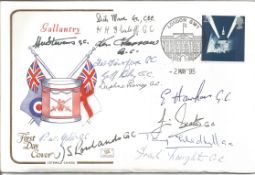 Gallantry multi signed RAF cover. Signed by 13 including E. Hawkins, F. Fairfax, H. Flintoff, T