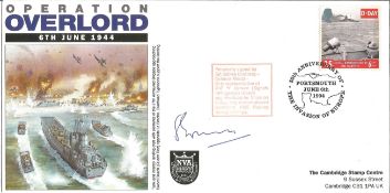 Sgt Sidney Goldberg signed Operation Overlord cover. Sidney Goldberg DM was the only