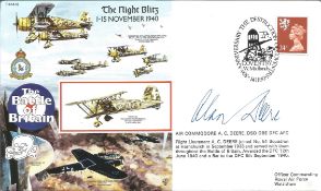 Air Cdr Alan Deere DSO DFC AFC WW2 BOB pilot signed 1990, 50th ann Battle of Britain RAFA series