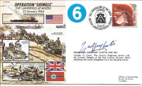 Brig Geoffrey Curtis MC signed 1994, 50th ann Operation Shingle the Anzio Landings cover. Good