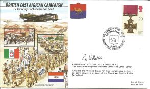 Lieutenant Colonel Eric Wilson VC signed British East African Campaign Joint Services cover JS/50/