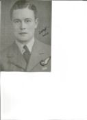 WW2 bomber veteran Flt Lt Freddie Ball DFC 44/49 Sqd 5 x 7 inch signed photo. Good Condition. All