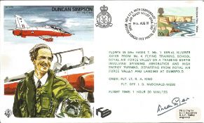Duncan Simpson signed on his Test Pilot RAF cover No 108 of 1000 date stamp 15th August 1981.