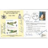 40th Anniversary of the Battle of Britain 19401980 signed FDC No 476 of 1000. Flown in Hurricane