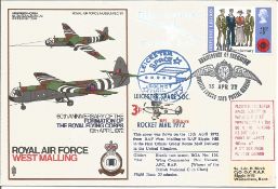 Rare Rocket Mail cover Leicester Space Society. Royal Air Force West Malling 60th Anniversary of the