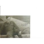WW2 bomber veteran W/O John Banfield 207 Sqd 6 x 8 inch signed photo. Good Condition. All signed