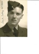 WW2 bomber veteran W/O Frank Tolley 625 Sqd 6 x 8 inch signed photo. Good Condition. All signed