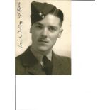 WW2 bomber veteran W/O Frank Tolley 625 Sqd 6 x 8 inch signed photo. Good Condition. All signed