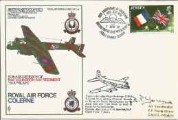 Air Vice Marshal B P Young signed 50th Anniversary of No 2 Squadron RAF Regiment cover. RAF Colerne.