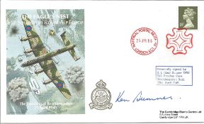 Ken L Sumner DFM signed The Eagle's Nest 617 Squadron RAF cover. The Bombing of Berchtesgaden. 18p