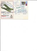 WW2 Luftwaffe aces multiple signed RAF Finningley flown cover. Signed by WW1 and WW2 rare early