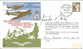 WW2 aces Gunter Rall Garry Norwell DFC signed RAF cover. 41st Anniversary of the Battle of Britain