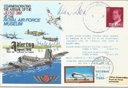 Alan C Deere and Oberst Herbert Ihlefeld signed C51 cover Commemorating the Arrival of the JU 52