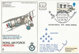 Sqn Ldr D Hazell signed 50th Anniversary of First RAF Air Display RAF Hendon cover. 5p First Nonstop