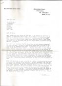 Battle of Britain collection of 5 letters to BOB historian Ted Sergison, three identified Pat Wells,