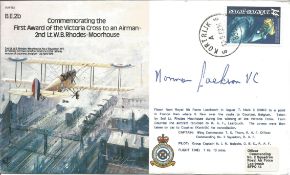 Norman Jackson VC signed bomber cover. Commemorating the First Award of the Victoria Cross to an