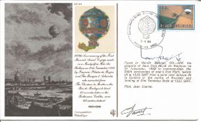 Ian Foster VC and Jean Donnet signed 200th Anniversary of the First Manned Aerial Voyage made in a