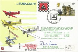 AVM J de M Severne signed Bassingbourn Anglo American Air Festival, The Turbulents cover. 10 1/2p GB