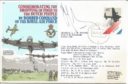 Gen Wijting Chief Dutch Defence Staff signed 1980 Dutch Food drop cover, flown by Avro Shackleton.