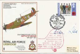 Alan Deere WW2 BOB fighter ace signed Spitfire cover. Royal Air Force Uxbridge 31st Anniversary of